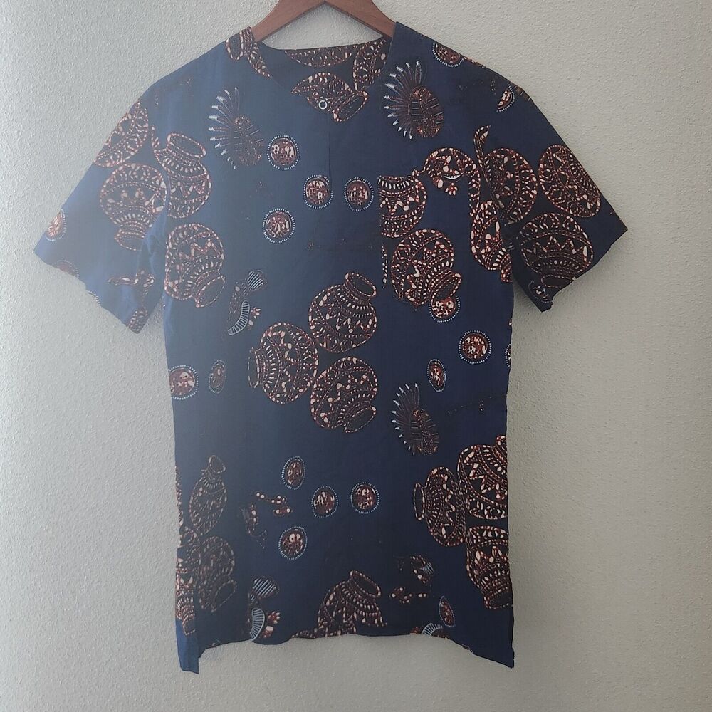 African Dashiki‎ Shirt Size Handmade in Kenya Men's Medium Cotton